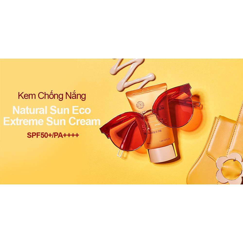 Kem Chống Nắng Lâu Trôi Natural Sun Eco Power Long - Lasting Sun Cream  SPF50+ PA+++ 50ml