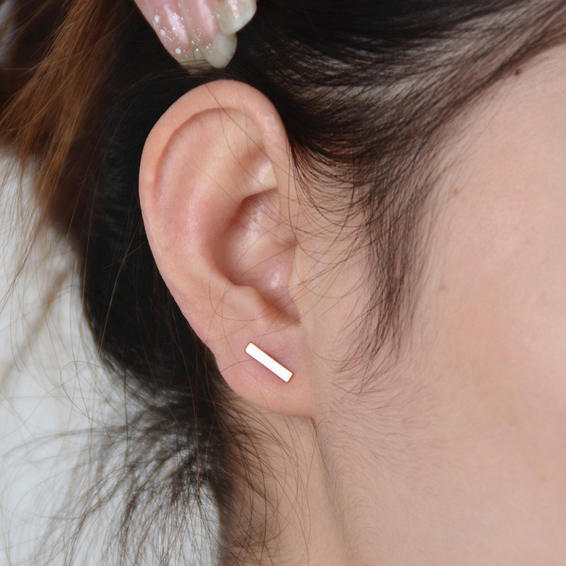 Bông Tai Hình Chữ T Đơn Giản Thời Trang Dành Cho Nữ