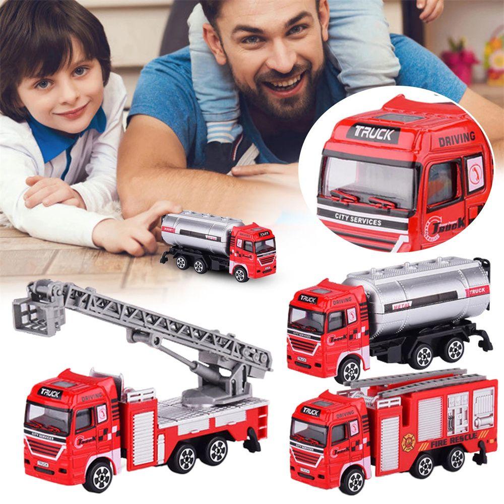 Mô Hình Xe Cứu Hỏa Đồ Chơi Mini Dành Cho Bé Trai