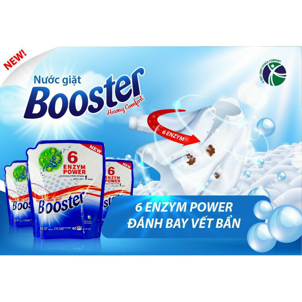 Nước Giặt Túi Booster 3700Ml Siêu Lưu Hương - 1 Túi Booster Công Nghệ Châu Âu, Siêu Thơm!