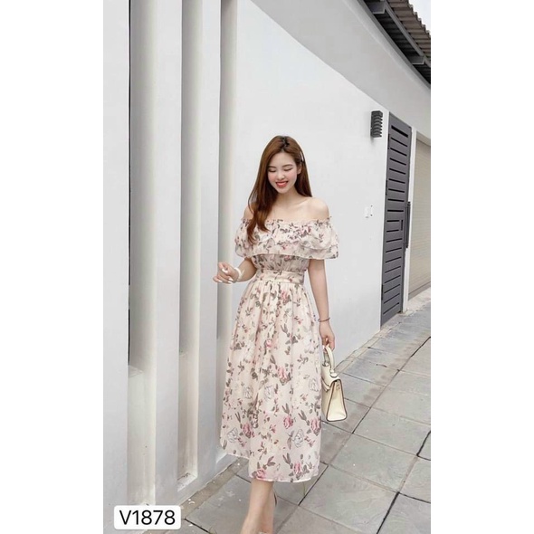 ĐẦM HOA BẸT VẸT TIỂU THƠ CÔNG CHÚA NHẸ NHÀNG TINH TẾ CỰC XINH PU