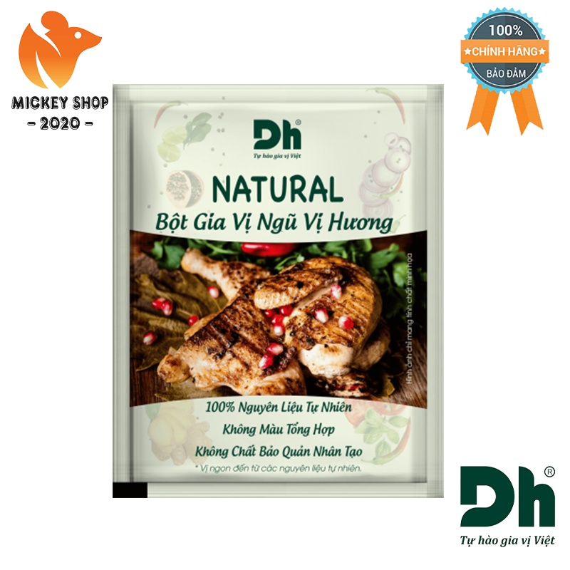 [ THƯỢNG HẠNG ] COMBO 5 GÓI GIA VỊ NẤU VÀ ƯỚP NATURAL - DH-FOODS CÁC LOẠI