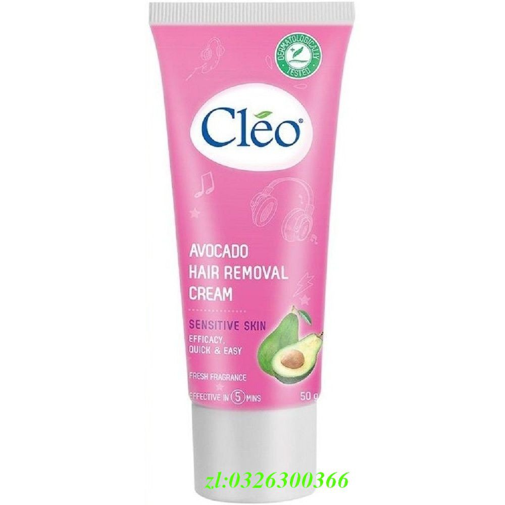 Kem Tẩy Lông 50g Cleo Cho Da Nhạy Cảm  Avocado Hair Removal Cream Sensitive Skin