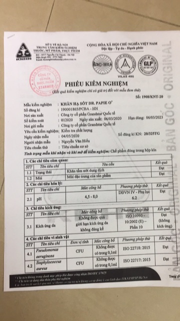 Khăn hạ sốt Dr Papie cho bé