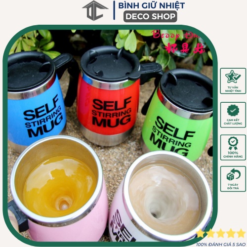 Ly, cốc tự khuấy giữ nhiệt lớn 450ml – Chính hang Auto Magnetic Mug – Khuấy café, thức uống văn phòng