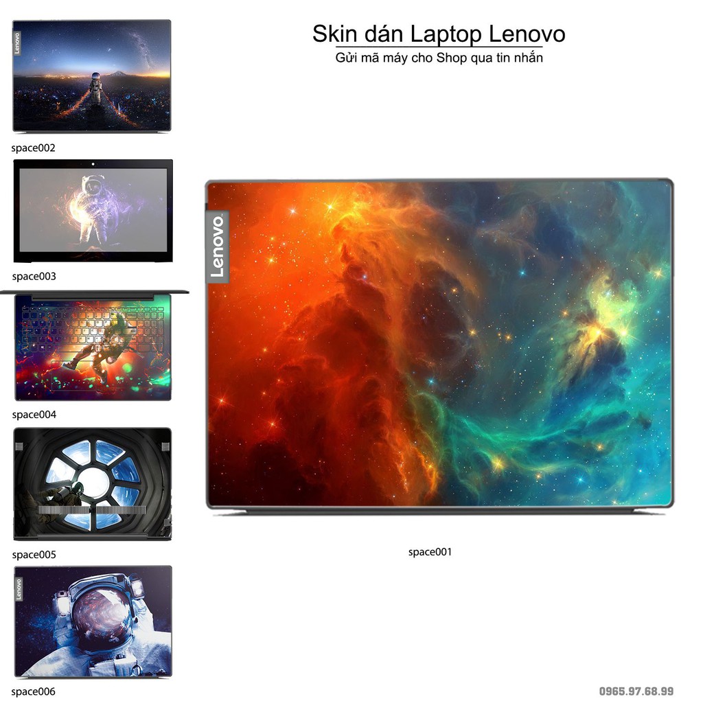 Skin dán Laptop Lenovo in hình không gian (inbox mã máy cho Shop)