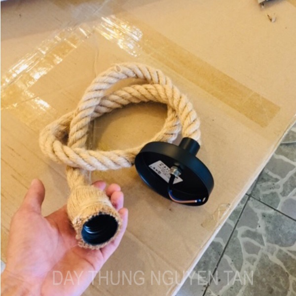 Đèn thả dây thừng siêu rẻ, nhiều chiều dài, đèn led trang trí