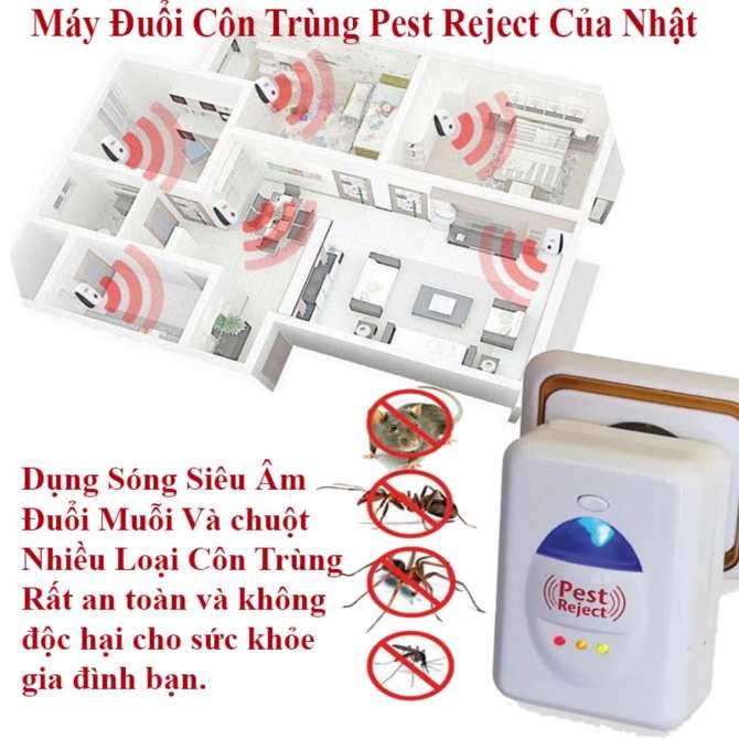Máy Đuổi Côn Trùng - Thiết Bị Đuổi Côn Trùng Pest Reject - Máy Đuổi Chuột, Dán, Kiến An Toàn Tuyệt Đối