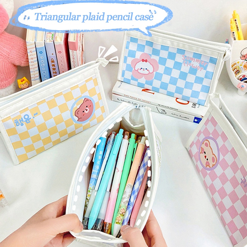 Túi Đựng Bút Chì Bằng Da PU Sức Chứa Lớn Họa Tiết Hoạt Hình