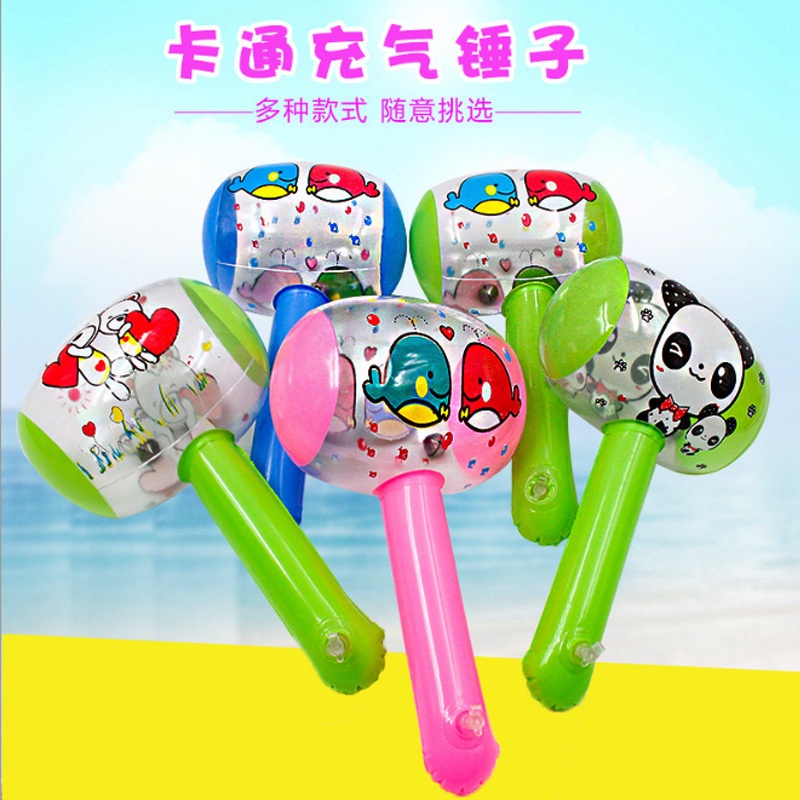 Bóng bay búa bơm hơi có âm thanh, đồ chơi bóng phao hình cây búa cho bé E867