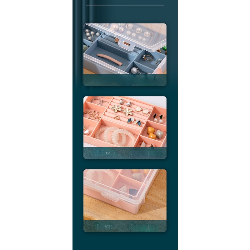 Hộp Silicone Đựng Trang Sức Để Bàn Nhiều Ngăn Sáng Tạo