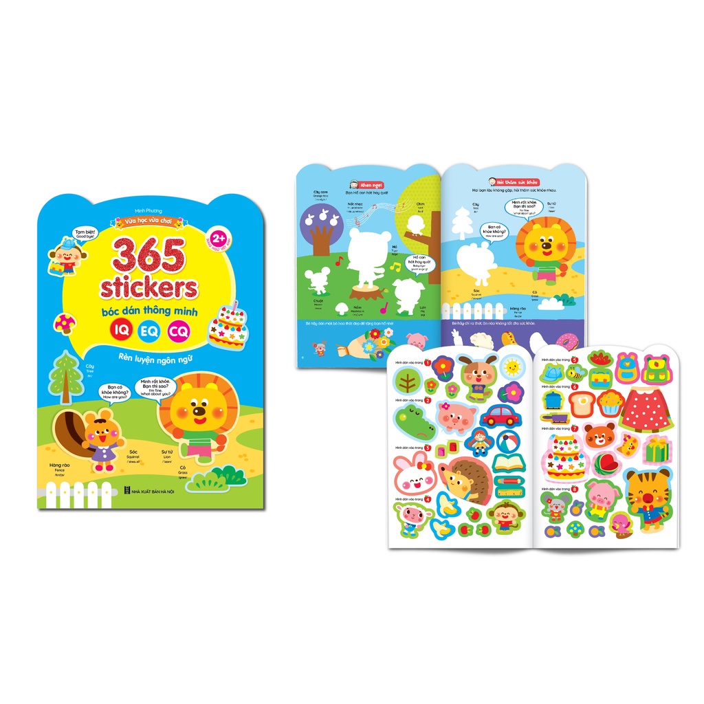 Sách - Bóc dán thông minh 365 stickers - Giúp Bé Phát Triển Giúp Bé Phát Triển IQ, EQ, CQ (Dành Cho Trẻ Từ 2-6 Tuổi)