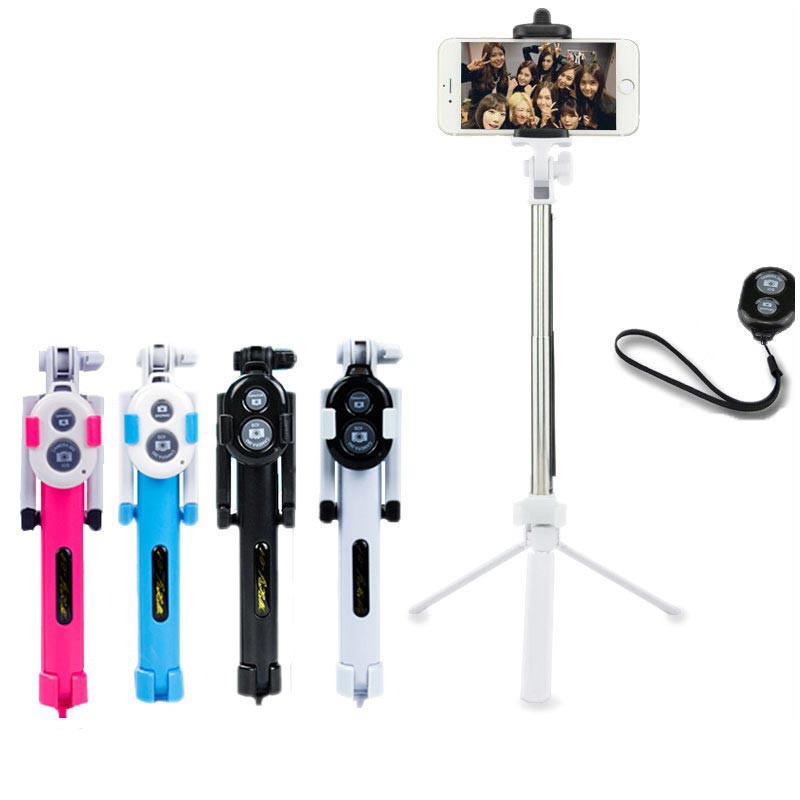 Gậy chụp ảnh Selfie Bluetooth 3 trong 1 kèm chân đế+tặng móc khóa huýt sáo thông minh