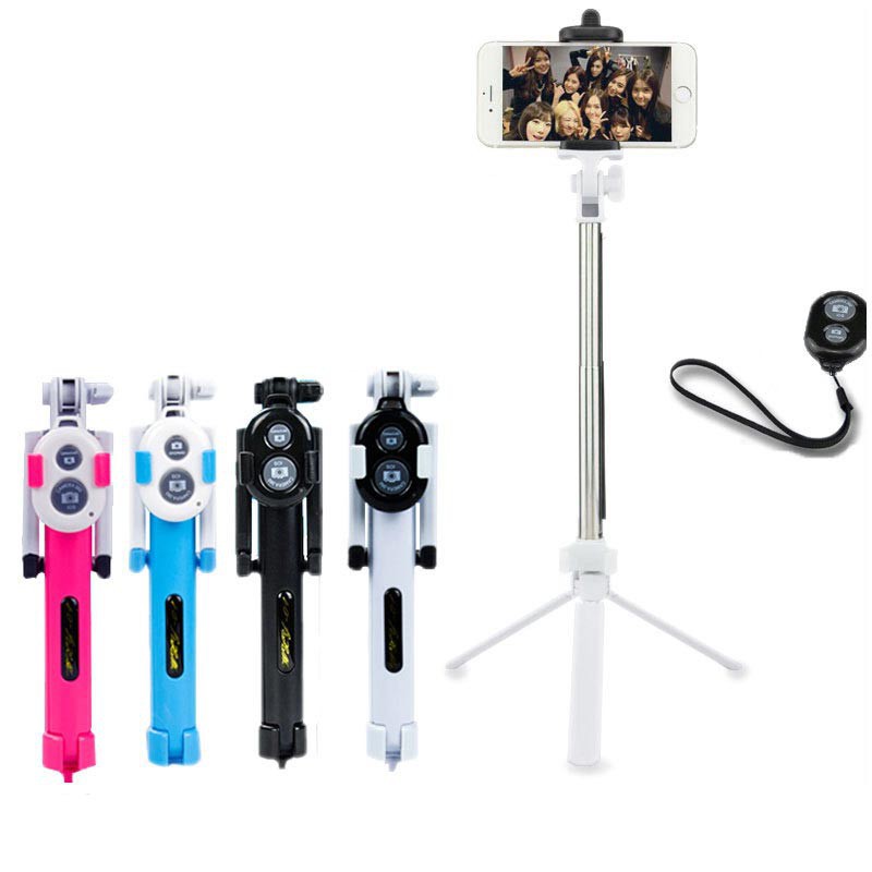 Gậy chụp ảnh Selfie Bluetooth 3 trong 1 kèm chân đế+tặng móc khóa huýt sáo thông minh | BigBuy360 - bigbuy360.vn