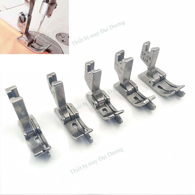 Chân vịt diễu mí dùng cho máy may 1 kim công nghiệp  có lưỡi gà