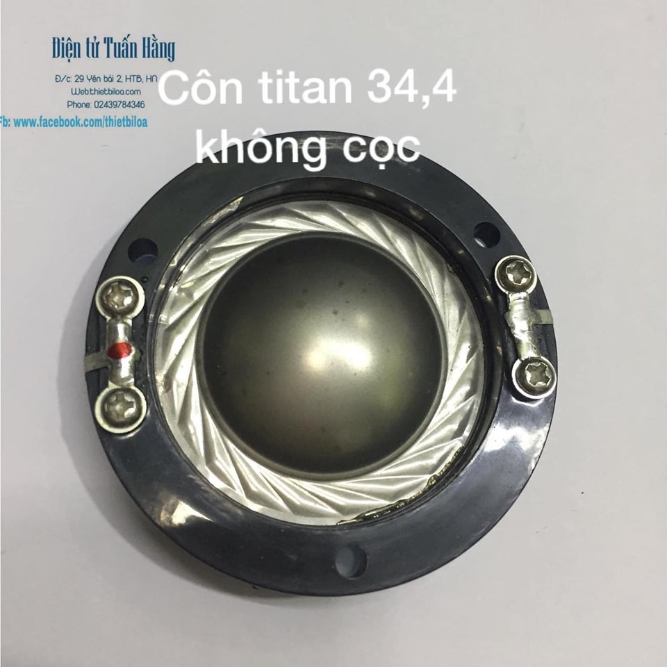 coil (côn) loa tép titan 34,4 không cọc .-Linh kiện thay thế sửa chữa loa