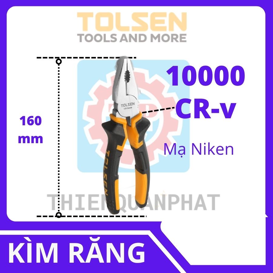 Kìm răng Tolsen 10000 , 10001 , 10002  chất liêu thép CRV, chống gỉ tốt, lưỡi sắc bén