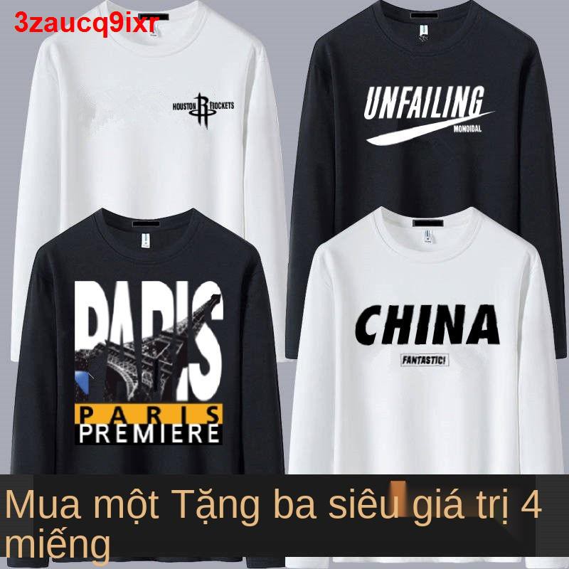 áo sơ miXuân và thu áo thun nam dài tay mỏng sơ mi đáy rộng, từ bi size lớn, hàng hiệu, lót nam,1