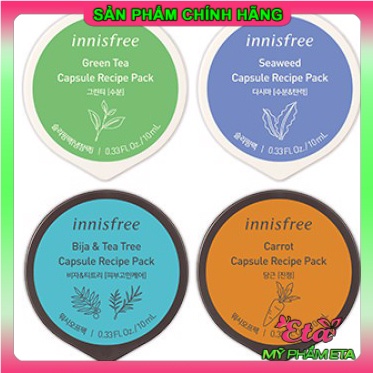 Mặt nạ hũ mini Innisfree Capsule Recipe Pack Mask rửa và ngủ dùng cực thích 10ml