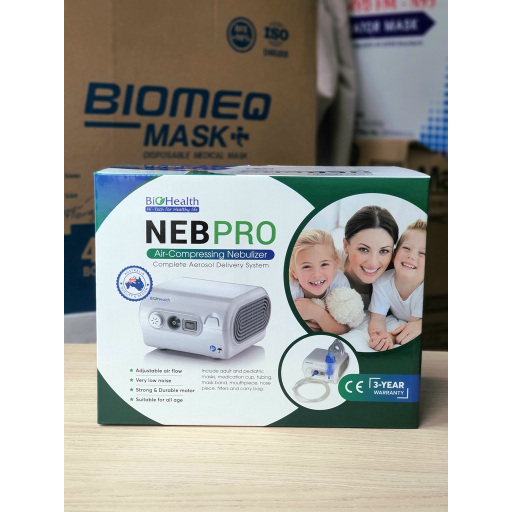 Máy xông khí dung Bio Health NEB PRO ( ÚC ) - Bảo hành 3 năm