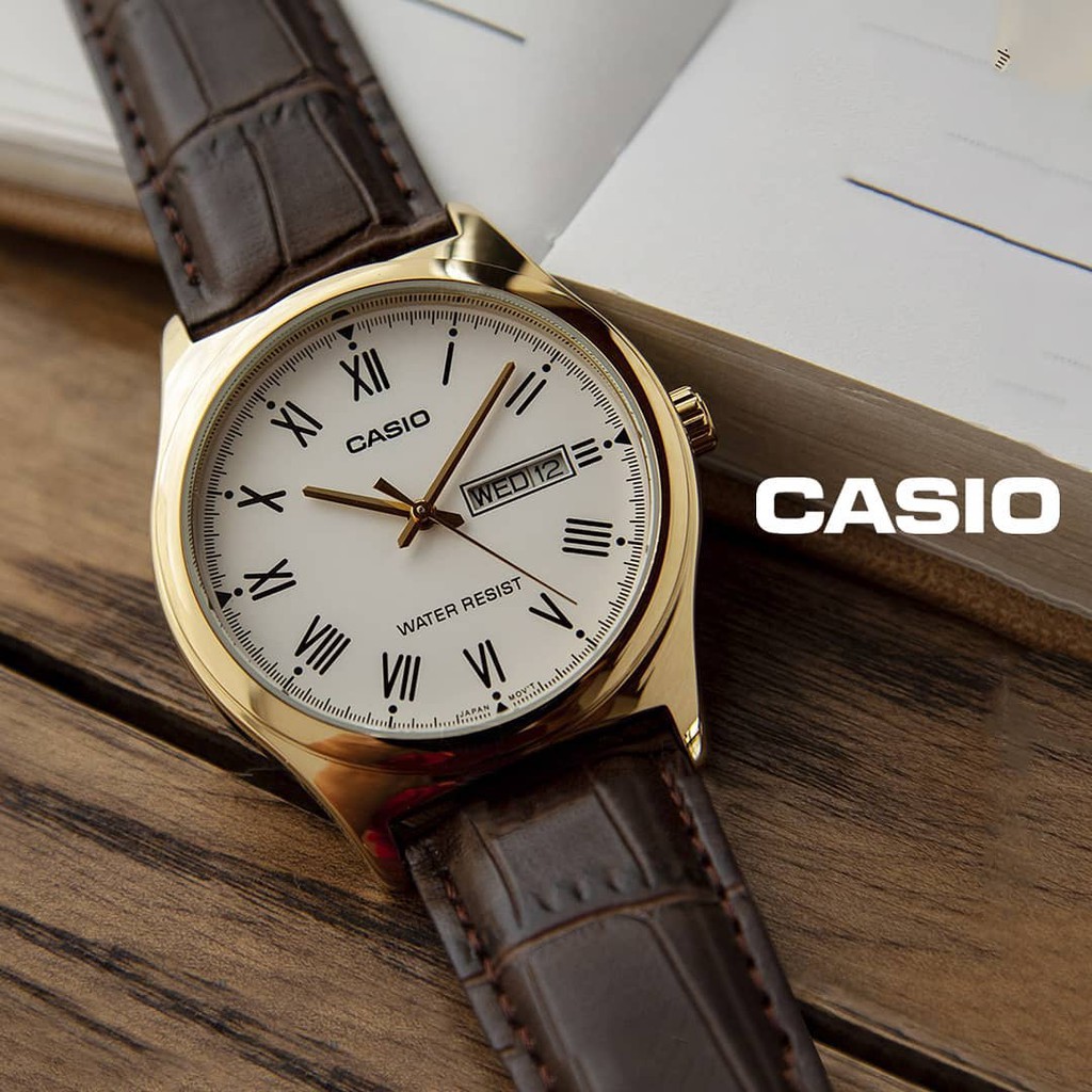 Đồng hồ Nam dây da Casio MTP-V006 chính hãng bảo hành 1 năm Pin trọn đời