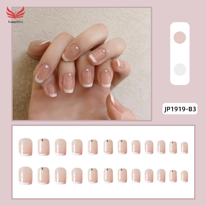 Set 24 Móng Tay Giả Thời Trang Cho Nữ Kèm Keo Dán