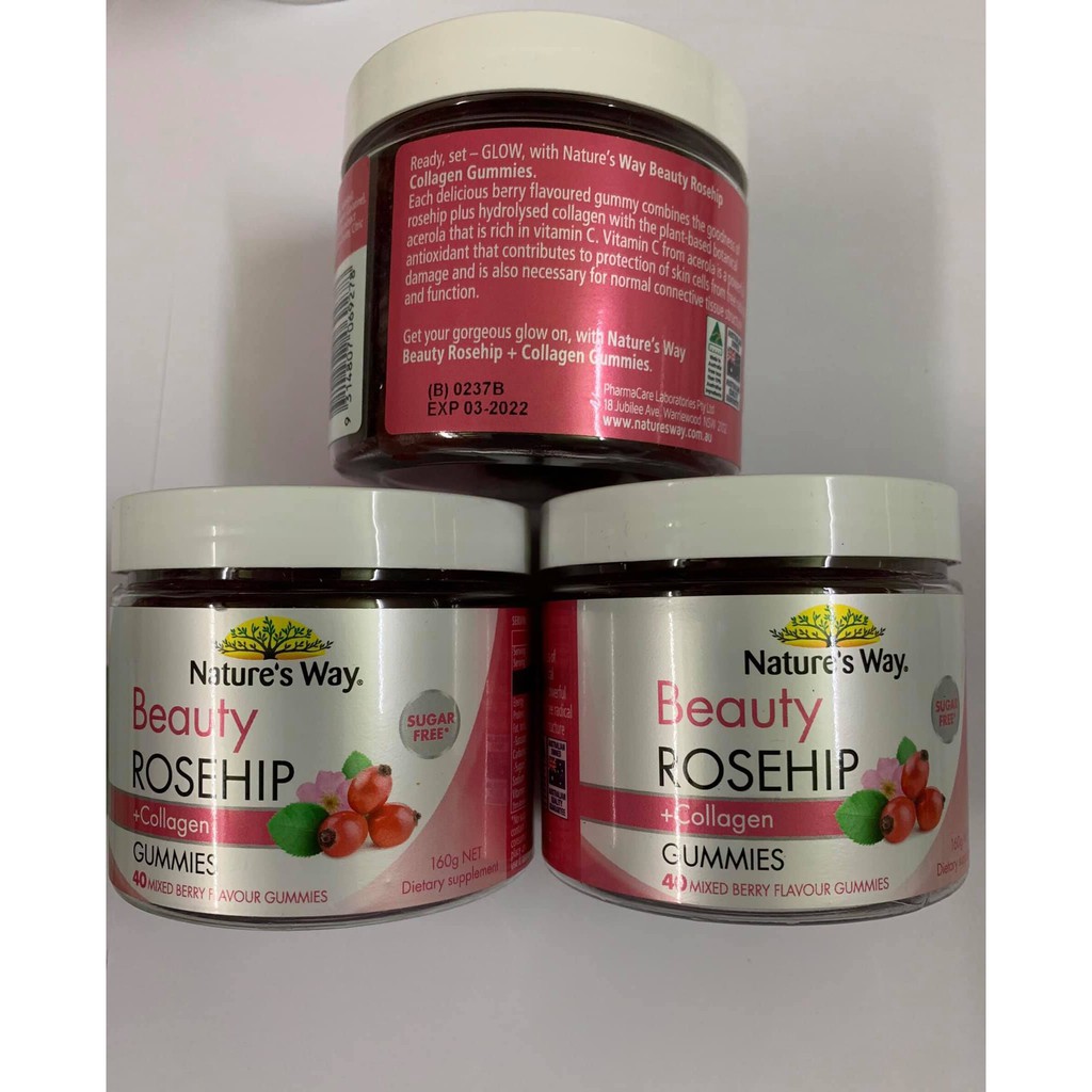 Kẹo Nature's Way Beauty Rosehip Collagen Bổ Sung Collagen Và Quả Tầm Xuân Phục Hồi & Trắng Da  40 Viên | BigBuy360 - bigbuy360.vn