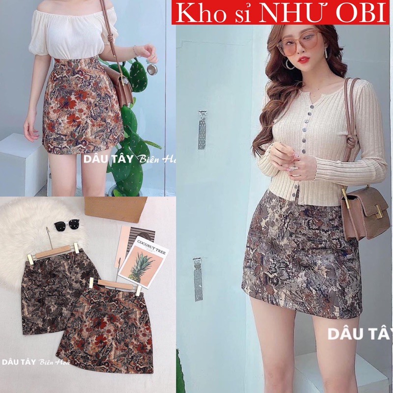 CHÂN VÁY DA LỘN HOẠ TIẾT QC