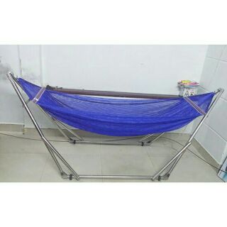 Bộ võng xếp INOX ống phi 32 ( bao gồm võng lưới)