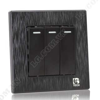 Công tắc đèn điện LG tech 250V16A Viền Đen Cao cấp  - Hàng chính hãng