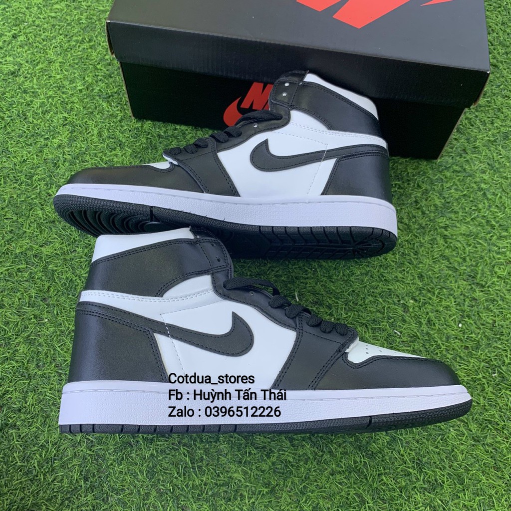 Giầy N,ike Jordan cổ cao đen trắng chuẩn 1:1 chất lượng ( full phụ kiện + free ship)