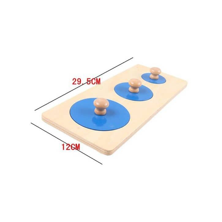 Ghép hình 3 hình tròn Montessori - Three Circles Puzzle