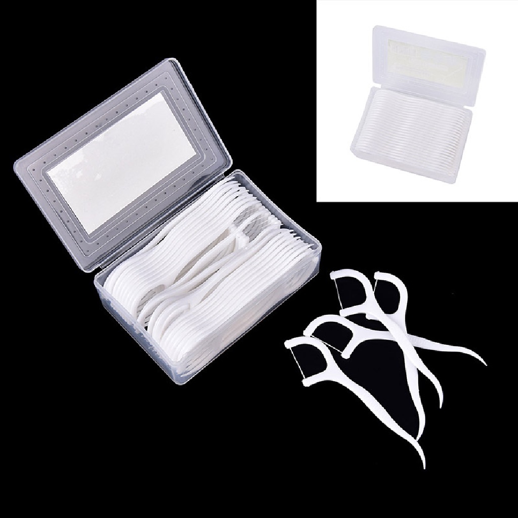 [Hàng mới về] Set 1 hộp/ 50 tăm chỉ nha khoa chất lượng cao