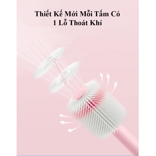 Bàn chải đánh răng siêu mềm cho bé xoay 360 độ STARRY, Bàn chải đánh răng sợi nano cho bé từ 1 tuổi, làm sạch 360 độ