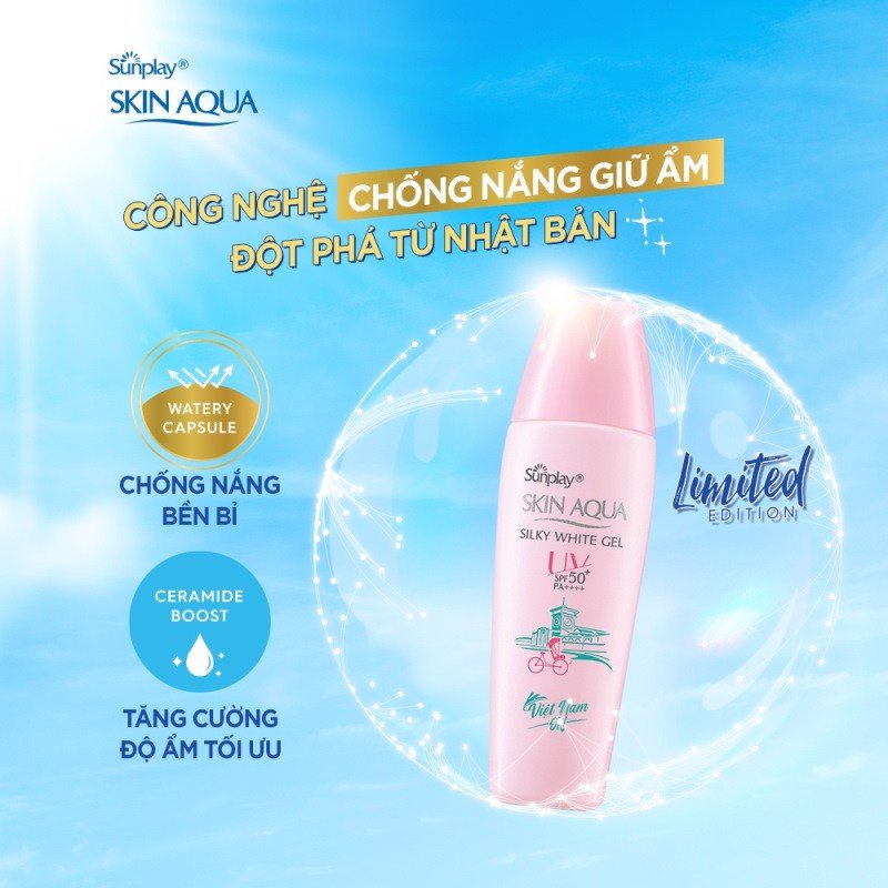 Gel Chống Nắng Dưỡng Da Trắng Mượt SUNPLAY Skin Aqua Silky White Gel Spf50+ 30g/70G