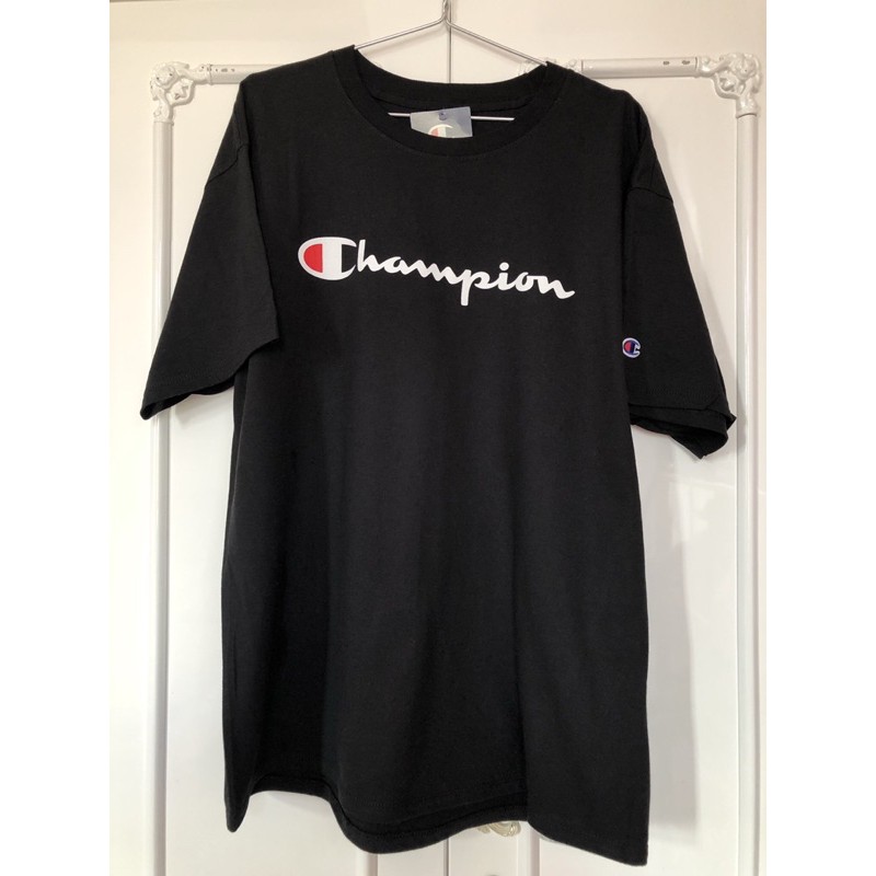 Áo thun Champion Graphic Jersey Tee, Script Logo, Black