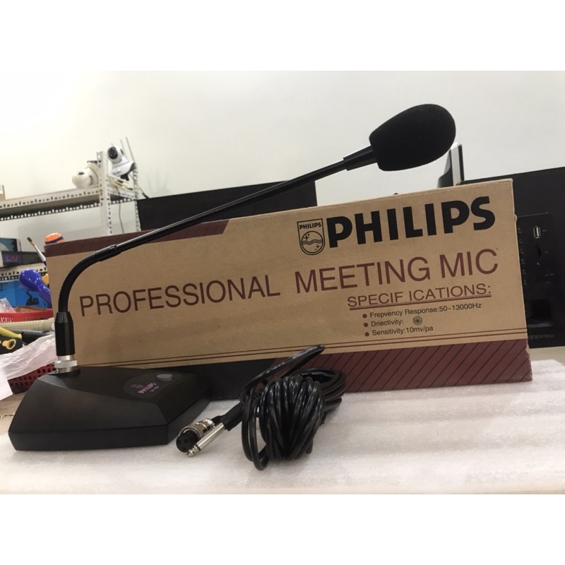 MICRO HỘI NGHỊ PHILIPS DK390 GIÁ RẺ , MIC ĐỘ NHẠY CAO, Có Đèn Báo - Tặng kèm Dây Mic