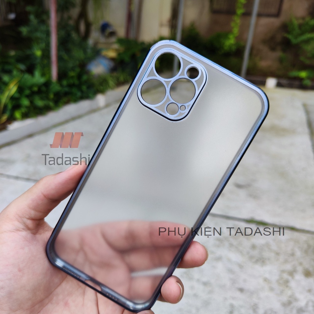 Ốp lưng Dẻo Mạ Điện Iphone 12/ 12 Pro/ 12 Pro Max, IPhone 11/ 11 Pro Max/ 11 Pro Viền Màu Lưng Mờ, Có Gờ Bảo Vệ Camera