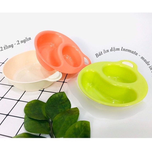 [Nhật Nội Địa] Bát Ăn Dặm 2 Lớp Chia Ngăn