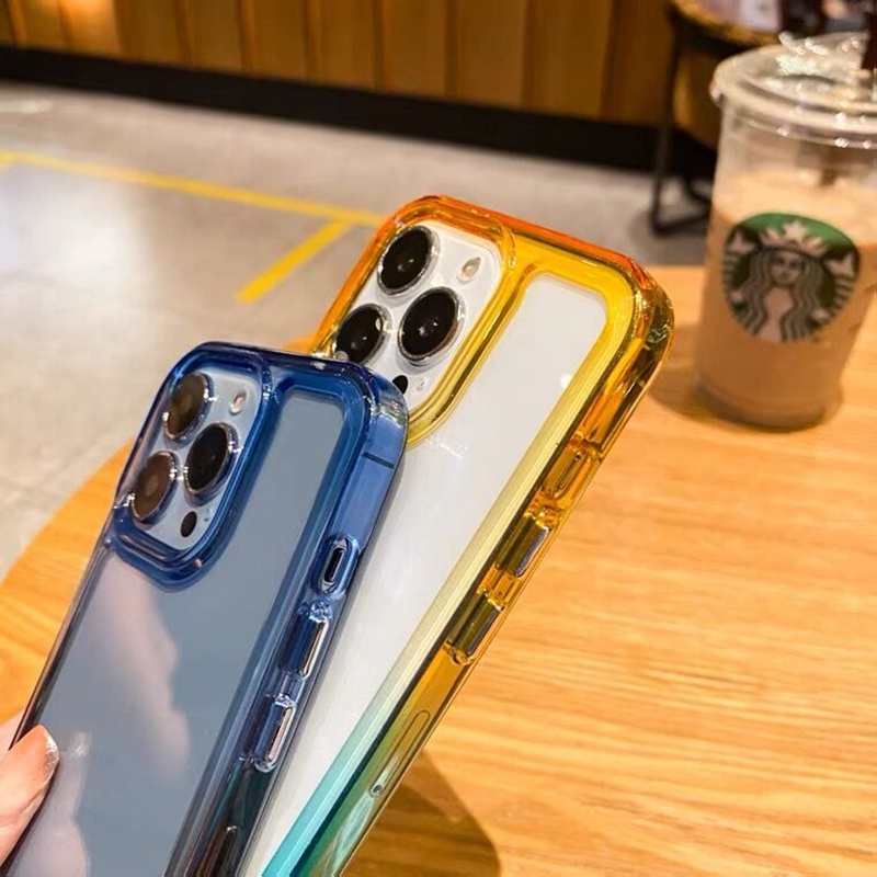 Mới! Mô hình nóng bỏng! Ốp Điện Thoại TPU Acrylic Màu Gradient Cho iPhone 11 ProMax 12 Pro Max 13 Pro Max 14 Pro Max