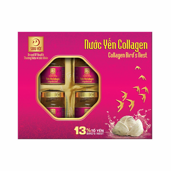 Nước Yến Collagen Song Yến (Lốc 6 Lọ x 70ml)