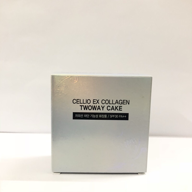 Phấn phủ FREESHIP Phấn phủ Cellio Ex Collagen twoway cake siêu mịn đều màu da