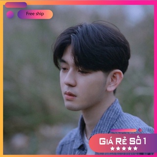 Tóc giả nam cao cấp , Tóc giả nam nguyên đầu chất liệu tơ mềm mượt tóc thật + tặng kèm lưới ONLINE_SHOPPING_1102