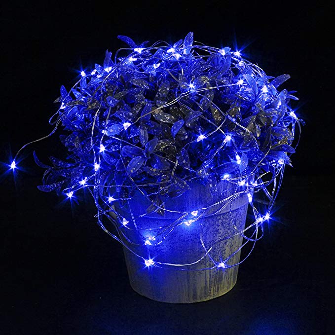 Dây đèn led 5m 50 bóng chạy bằng pin 3AA trang trí nhà cửa sáng tạo