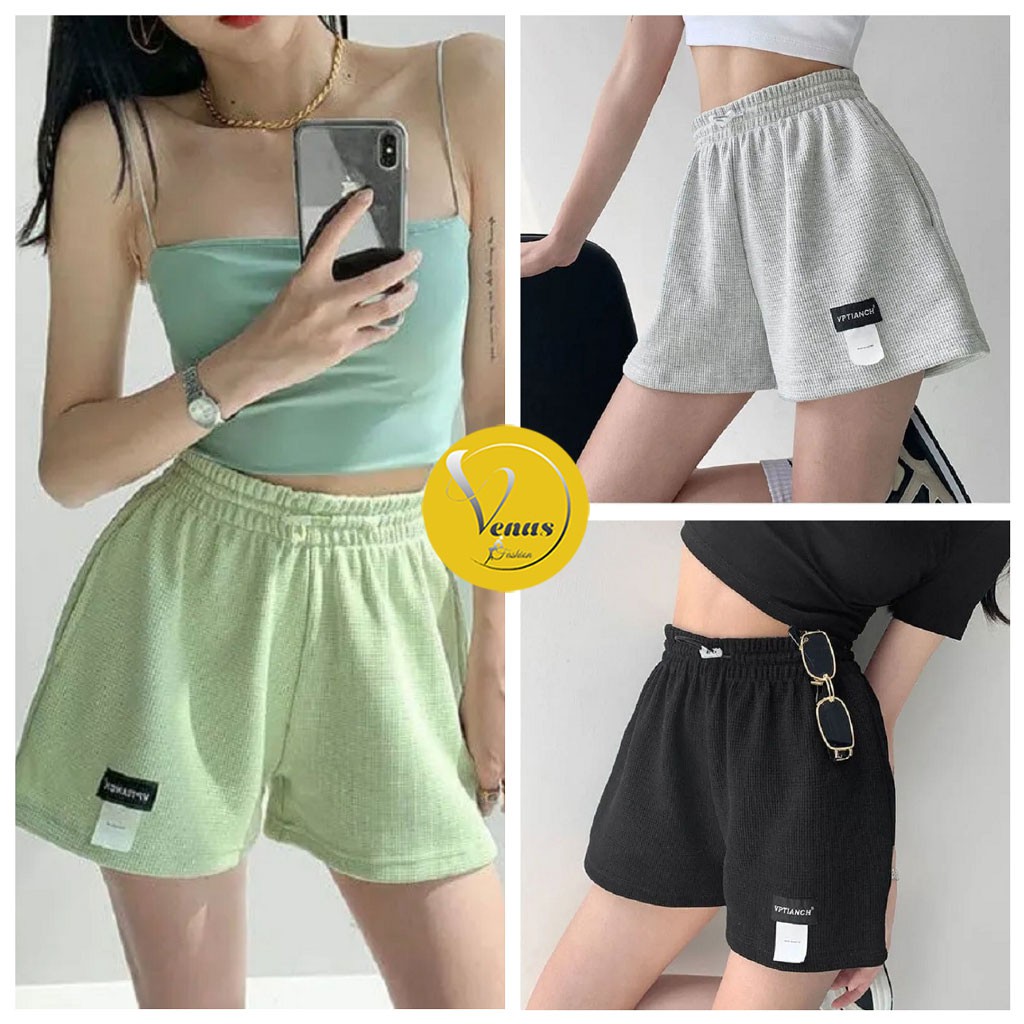 Quần short nữ ngắn cạp chun ITEM quần đùi mặc nhà chất Umi Ulzzang - VENUS