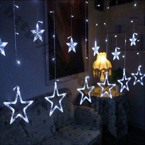 Đèn Chớp Nháy Trang Trí Hình Ngôi Sao - Đèn Led Thả Rèm Trang Trí Tết Noel Cực Đẹp