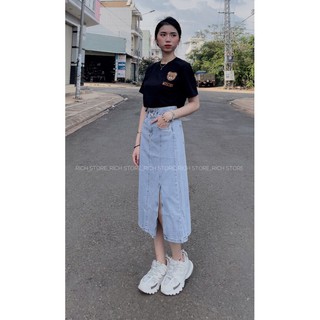 Set áo thun gấu-Chân váy