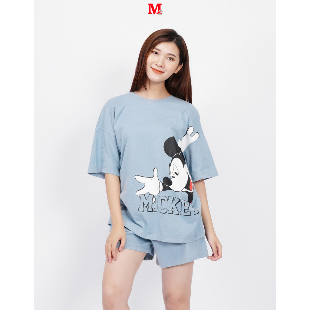 Bộ quần áo nữ áo cộc tay mẹ và bé Mickey K0030495 Thời trang M2