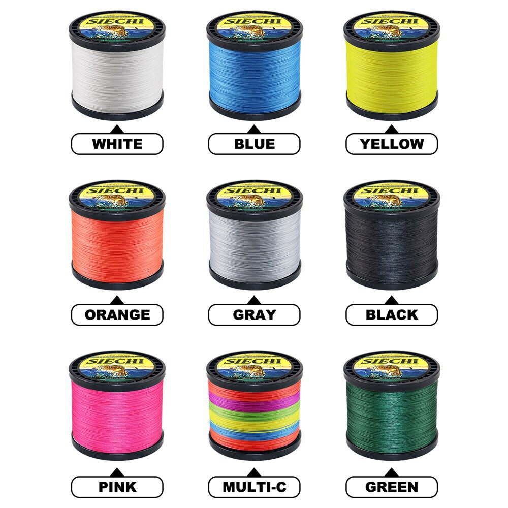 SIECHI 300M 500M 1000M 8 sợi 4 sợi Dây câu cá bện PE Multifilament Dây câu cá siêu mạnh Nhật Bản Multico
