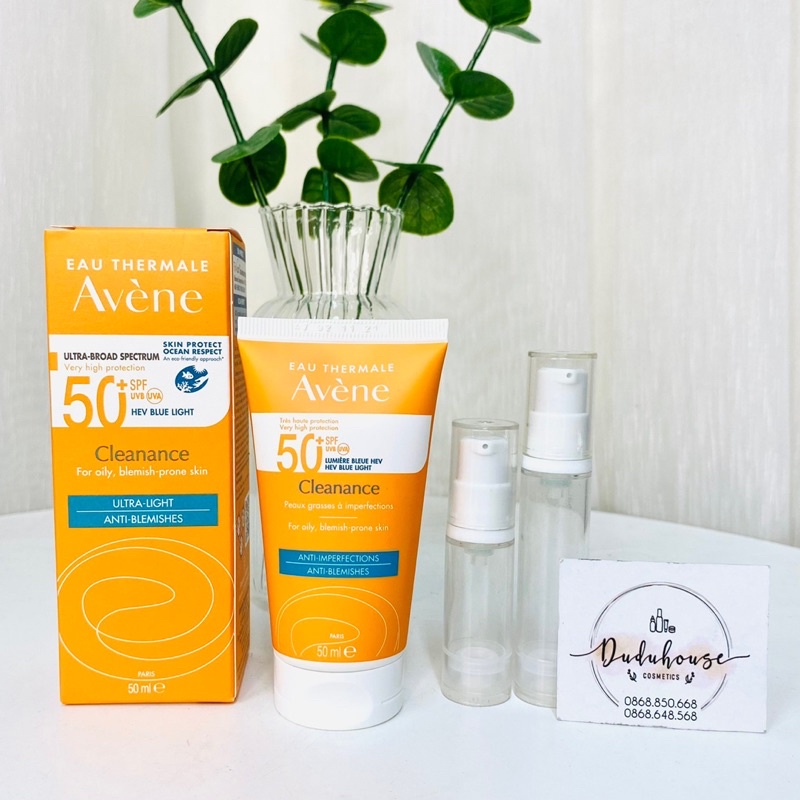 Kem chống nắng Avene Dry Touch Fluide/Cleanace SPF50+ 50ml